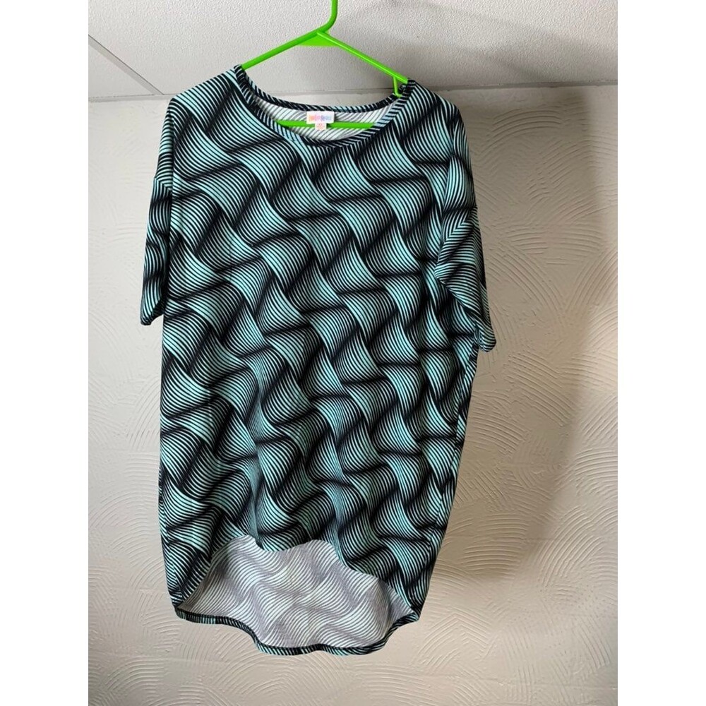Lularoe Irma XS Mint and Navy SOFT
